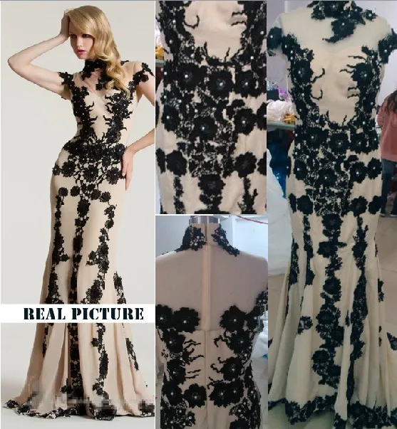 

Женское вечернее платье, сексуальное кружевное платье с аппликацией, индивидуальный пошив, 2014