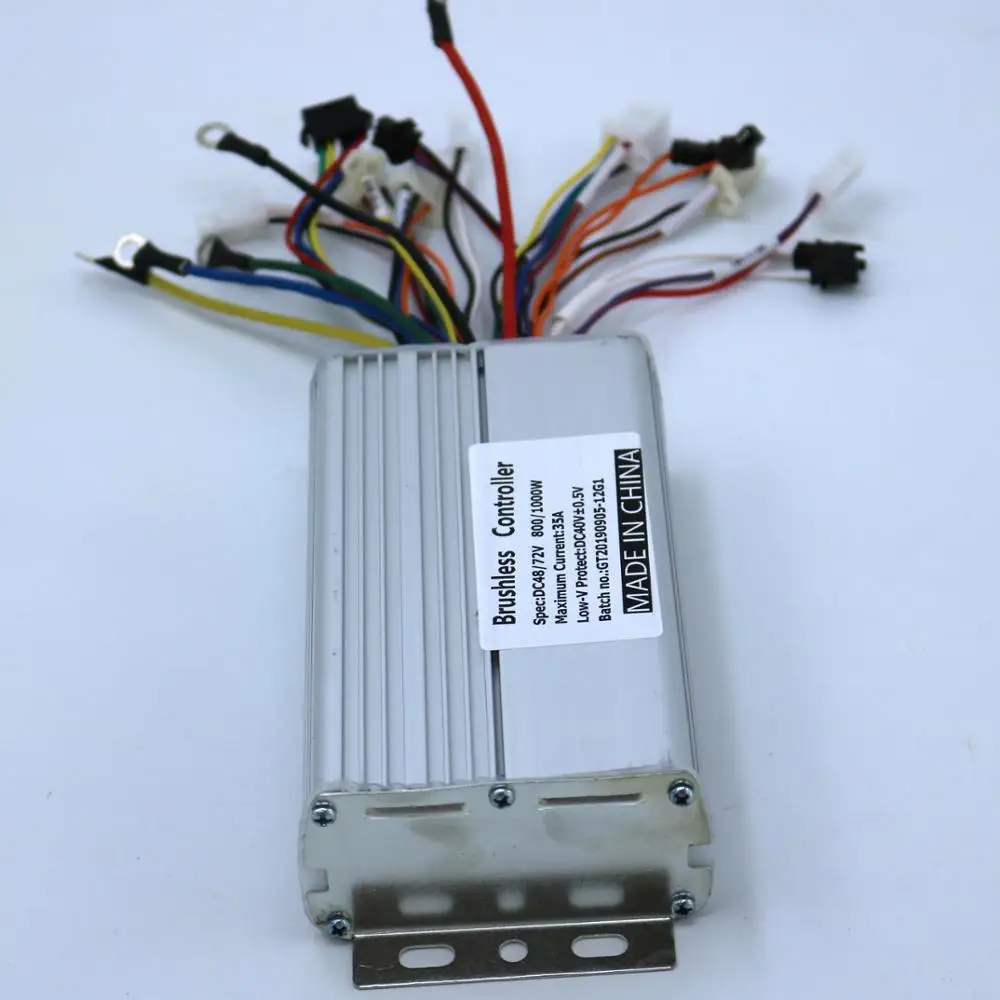 Excellent GREENTIME 48V-72V 800W/1000W 35Amax BLDC Motor Controller Electric Bike Tricycle Dual Mode Sensor/Sensorless Controller 0