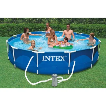 

INTEX (Bestway) pool scaffold metal frame 366x76 cm 6503л pump with filter 1250 L/H