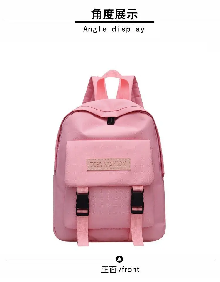 

19-Style Appearance Double Mortise Lock Stereo Pocket Nylon Fabric Rain Cover Backpack