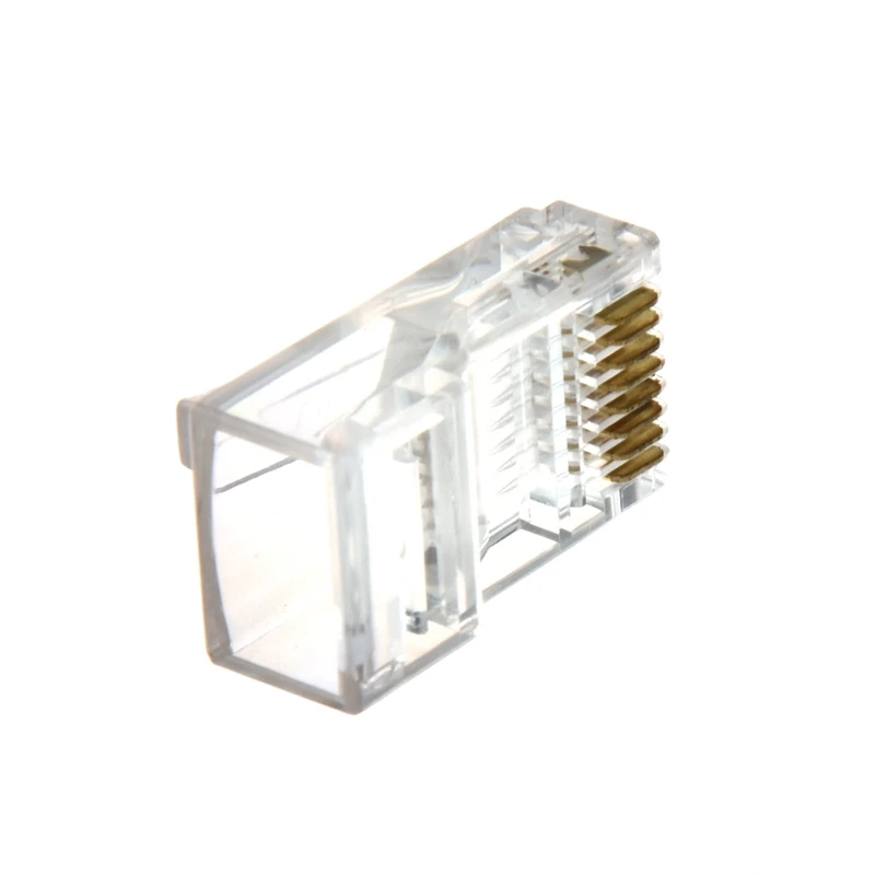 Top-RJ45 CAT-5 E(8P8C) обжимной соединитель твердый,(100 шт в пакете