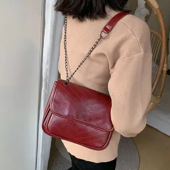 

New Spring and Autumn High-grade Foreign Bag Female 2019 New Hong Kong Style Retro Texture Crossbody Bag Fashion Shoulder Bag