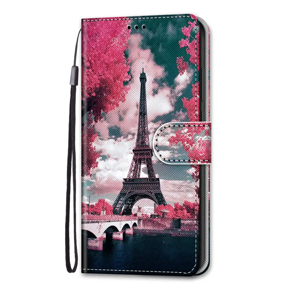 cute samsung cases Case For Samsung Galaxy S22 S21 Ultra Plus S20 FE 5G S20 Lite A42 5G Phone Case Painted Leather Flip Cover Wallet Book Case cute samsung cases Cases For Samsung