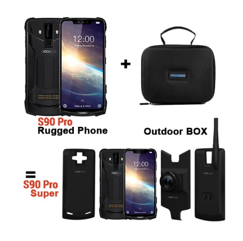 S90 Super Vision DOOGEE S90 Pro IP68 мобильный телефон Android 9,0 Восьмиядерный Helio P70 6 ГБ+ 128 Гб 6,18 дюйма FHD+ дисплей 5050 мАч 16 Мп+ 8 Мп мобильный телефон - Цвет: S90 Super Vision