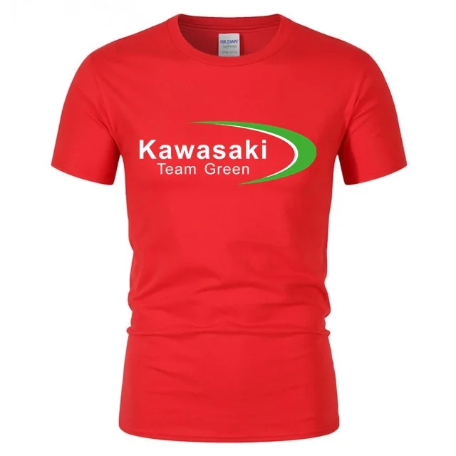 Летняя мужская футболка, Kawasaki Ninja team, Зеленая Мужская футболка, Спортивная Мужская футболка для тренировок, Молодежная Футболка для пляжа, сёрфинга, хипстерские футболки