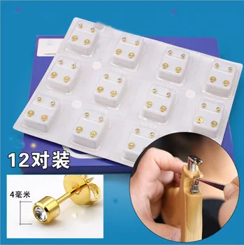 

Professional Universal 12 Pairs Metal Anti Allergy Rhinestone Ear Piercing Gun Earring Tools For Women Girls Fashion Jewelry