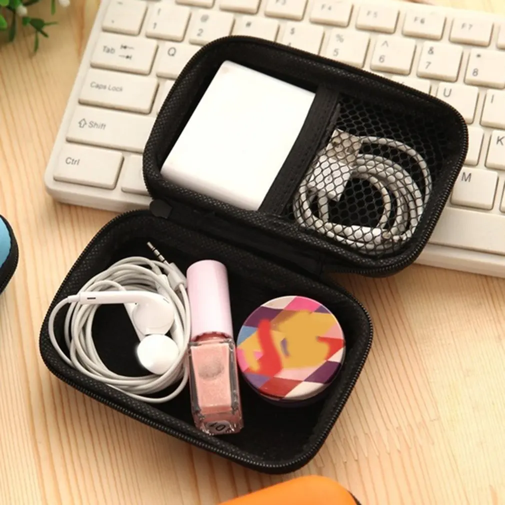 Earphone data cable storage bag Packing eva earphone storage box digital camera bag Hard Protective Travel Carrying Case