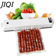JIQI Мини электрическая пищевая вакуумная упаковочная машина запечатывания упаковки для хранения автоматическая свежая упаковочная машина 10 шт. мешки из пленки EU US Plug