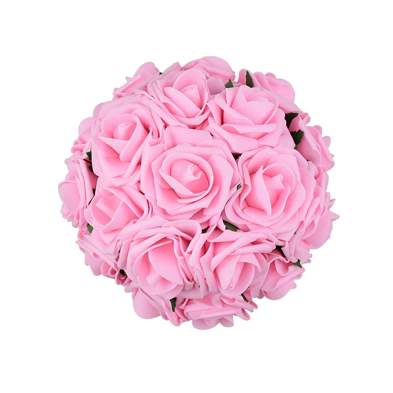 25pcs 7cm Artificial Flower Foam Rose for Wedding Bouquets DIY Home Party Decor 