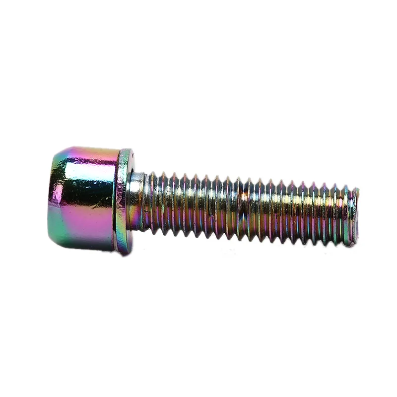 6 шт./упак. велосипедный вынос руля винт M5x18mm Титан Сталь сплав анти-коррозия болт для гарнитуры с шайбой руль болт