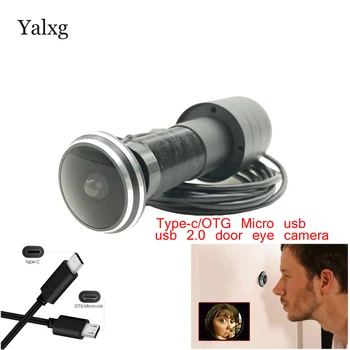

Yalxg 1.78MM Door Eye Hole Viewer Peephole 1080P/720P 2.0MP/1.0MP USB OTG /Type-C Free Driver Wide Angle Usb Web Fish Eye Camera