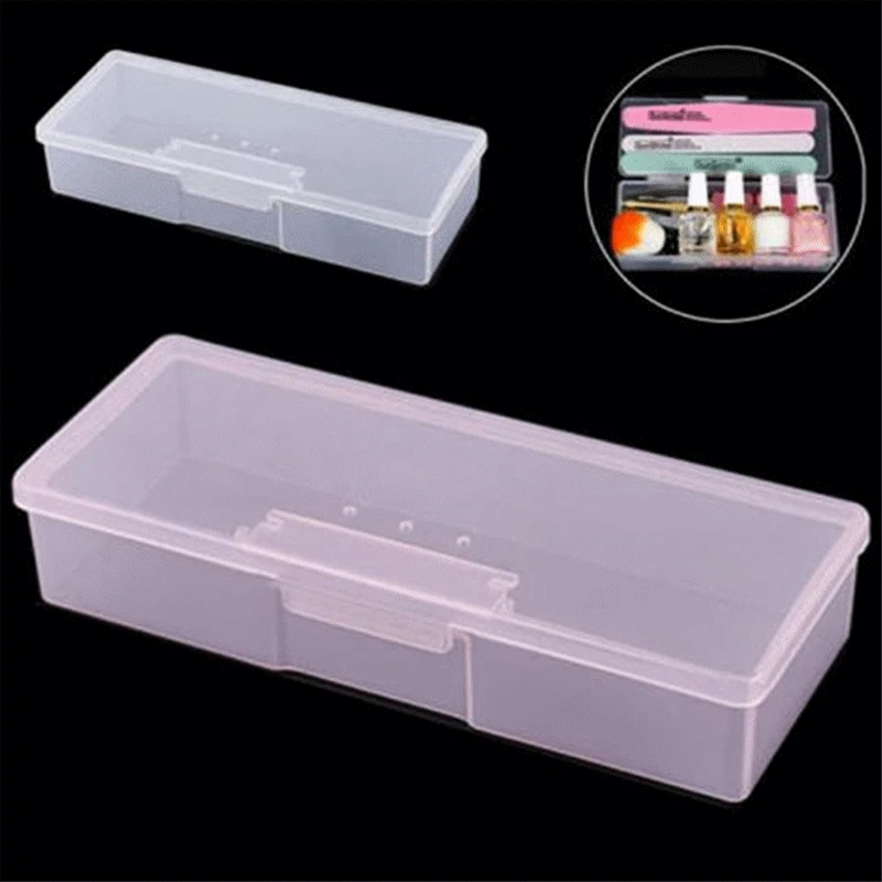Пластиковый прозрачный контейнер для хранения инструментов маникюра ручек