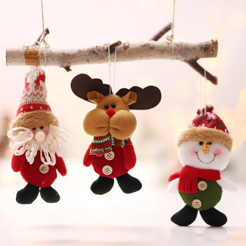 

Hanging Decoration Christmas Tree Delicate Cloth Art Dolls Optional Types festive party living room deco