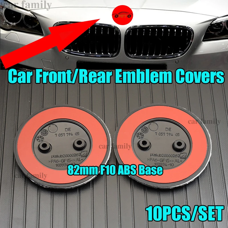 

High Quality Auto Emblem Car Hood Racing Grills 82mm Original 2PINS For BMW F10 No Expoy resin ABS Front Bonnet Cap Car-styling