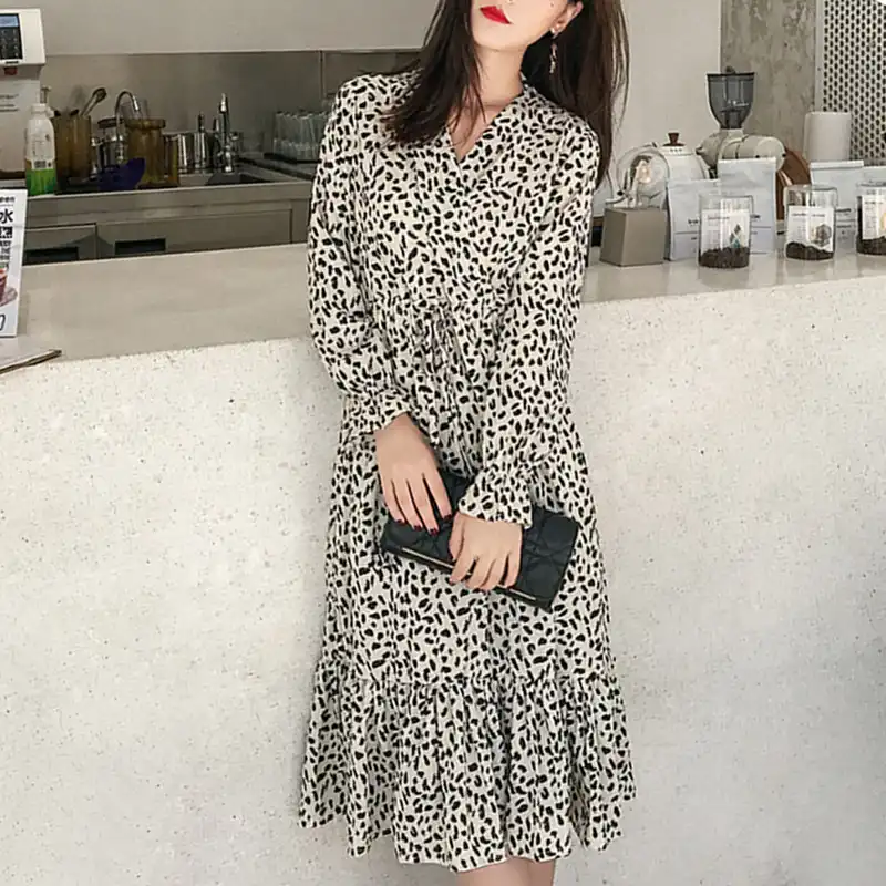 long sleeve flowy midi dress