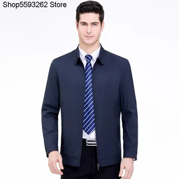 

Men Jacket Middle-aged And Elderly Dad Pack 2020 Autumn Business Jacket Short Money Lapel Coat Top