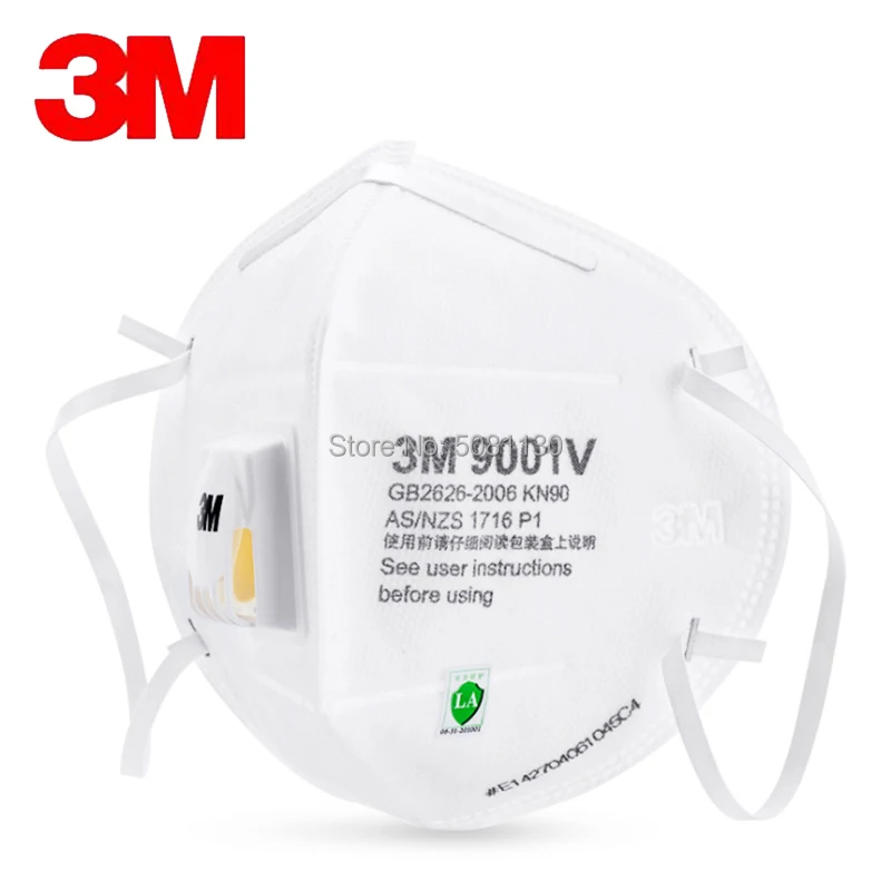 

3M 9001V KN90 Particulate Anti-dust Masks PM2.5 Industrial Construction Dust Pollen Haze Gas Family&Pro Site Protection Tool
