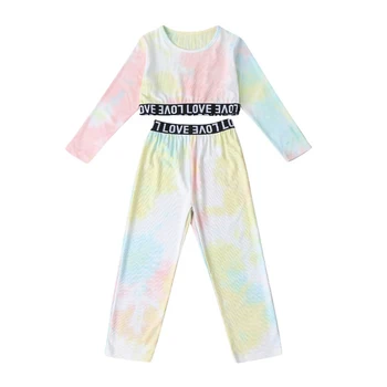 

Toddler Kids Clothes Set Baby Girls Solid Sweatshirt Pullover Tops Pants Outfits Set#1