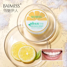 BAIMISS отбеливающий порошок для зубов 50 г, свежий ослепляющий блеск для зубов, средства для гигиены полости рта, чистящие средства, удалитель пятен зубного камня