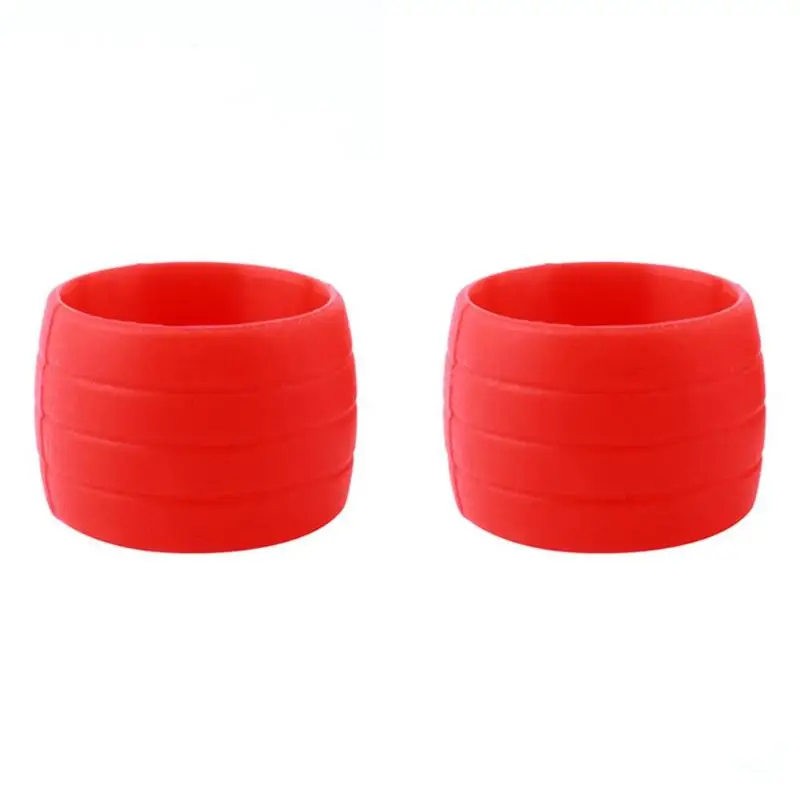 1 Pair Handlebar Strap Silicone Collar Bike Silicone Plug Rubber Anti-Skip Road Bike Plugs For Bar Tape Bike Accessories - Цвет: Красный