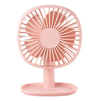 

Rechargeable Small Fan Easy To Carry Desktop Small Fan Chassis Can Hold Things(Pink)