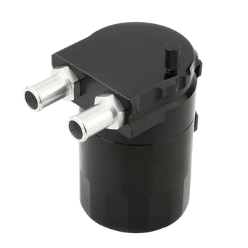 

Universal Baffled Oil Catch Tank Can Car Racing Engine Reservoir Breather Black