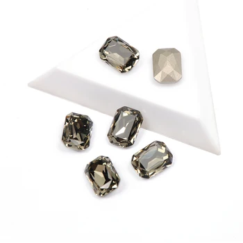 

CTPA3bl 4627 Best Quality Fancy Rhinestone Octagon Shape Black Diamond Color Crystal Stone For Nail Art Decorations