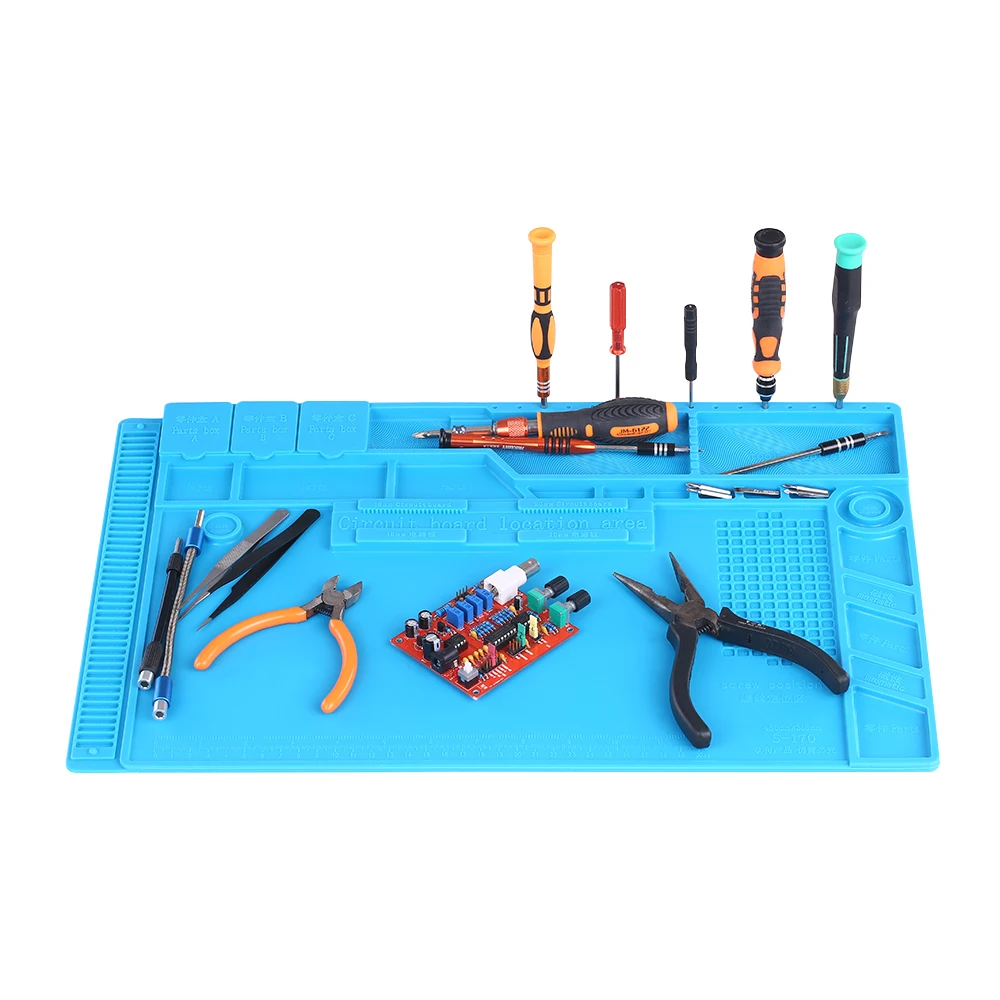 

Heat Insulation Silicone Mat for BGA Rework Station Electrical Gas Soldering Iron Repair Pad Maintenance Platform Workstation