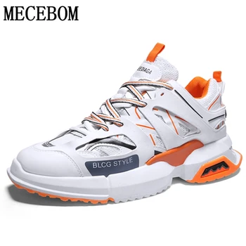 

Men's Sneakers Trend Thick Sole Dad Shoes For Male Patchwork Mesh Breathable Handsome 2019 Autumn New Men Sneakers Non-slip