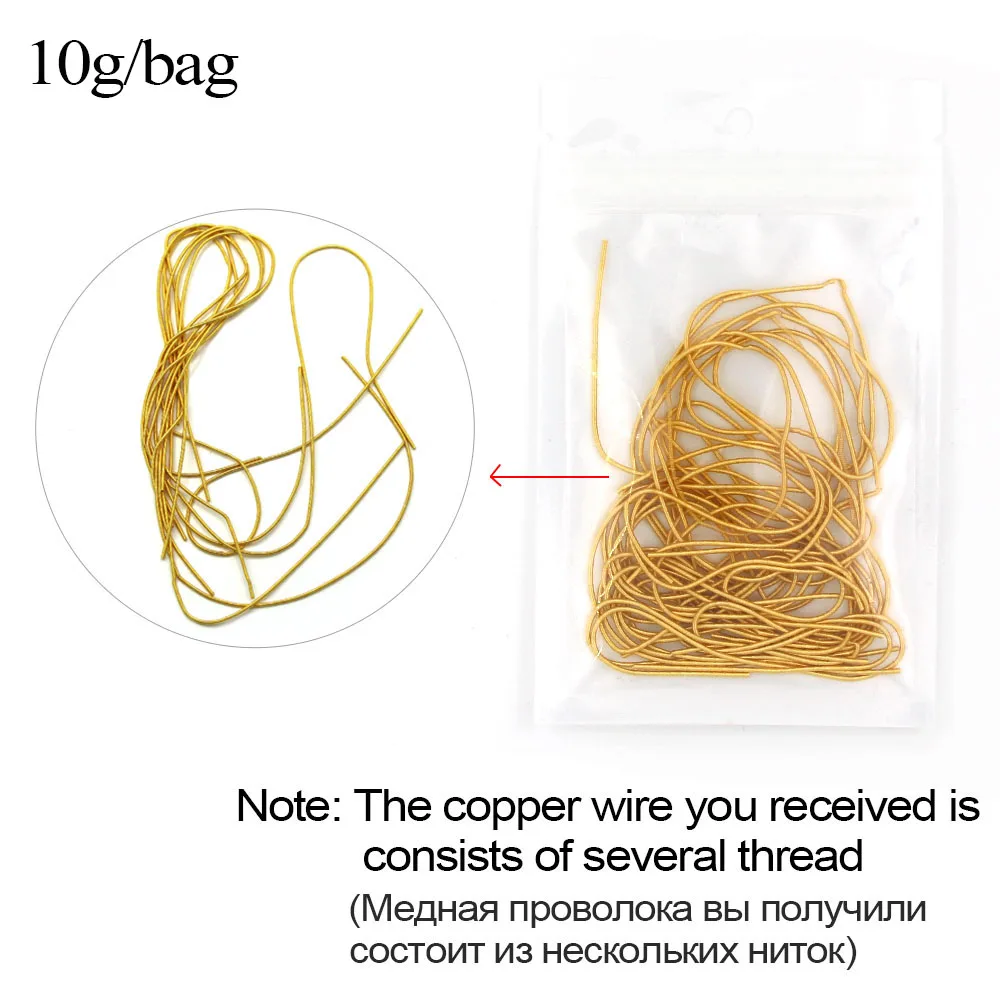 French Bullion Bright Gimp Soft Copper Wire 1MM Embroidery Thread 10g/lot jewelry making supplies craft supplies