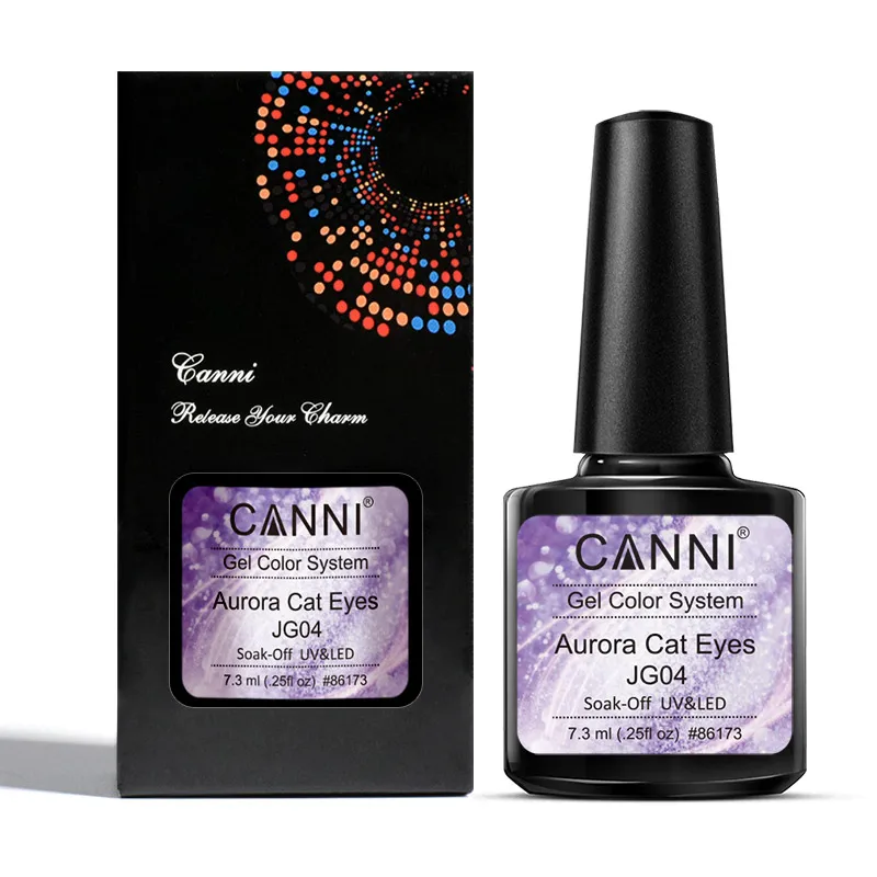 CANNI New Arrivals 6 Colors Aurora Cat Eyes Gel Color System JG01-JG06 High-quality Long Lasting UV/LED Soak-Off Nail Arts Gel 4