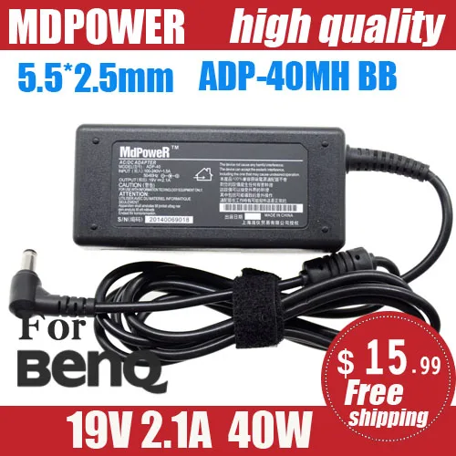 Для BENQ 19V 2.1A 40 Вт 5 5*2 мм адаптер переменного тока питания для ноутбука power Зарядное