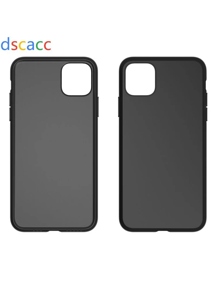 Черный DSCACC Полный Матовый Мягкий ТПУ чехол для iPhone 11 6,1 11pro 5,8 11 PRO MAX 6,5 X XS 5,8 XS Max 6,5 - Цвет: Черный