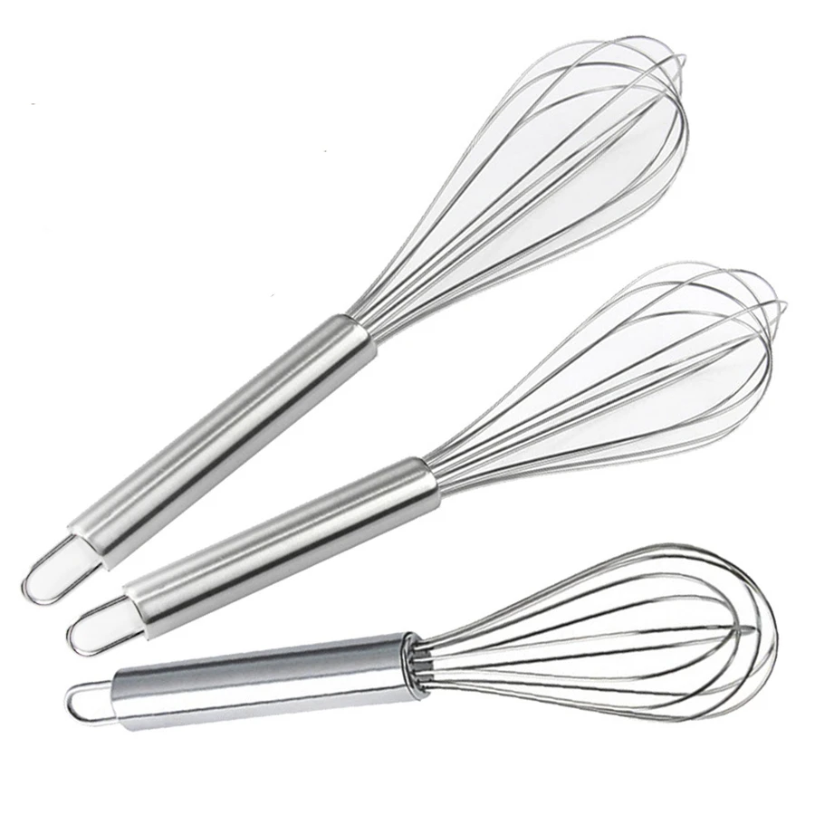 20 Pcs Stainless Steel Egg Beater Hand Whisk Mixer Balloon Wire Whisk