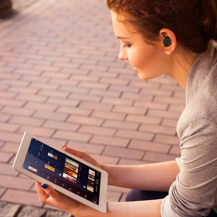 TWS Bluetooth наушники водонепроницаемые бинауральные стерео Встроенный микрофон беспроводные гарнитуры мини наушники-вкладыши с зарядным чехлом