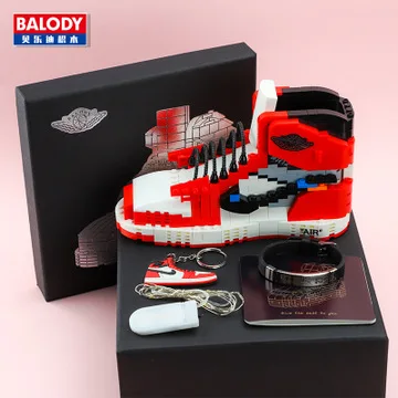 Belledi AJ1 строительные блоки OW joint Chicago черный золотой носок конструктор совместимый