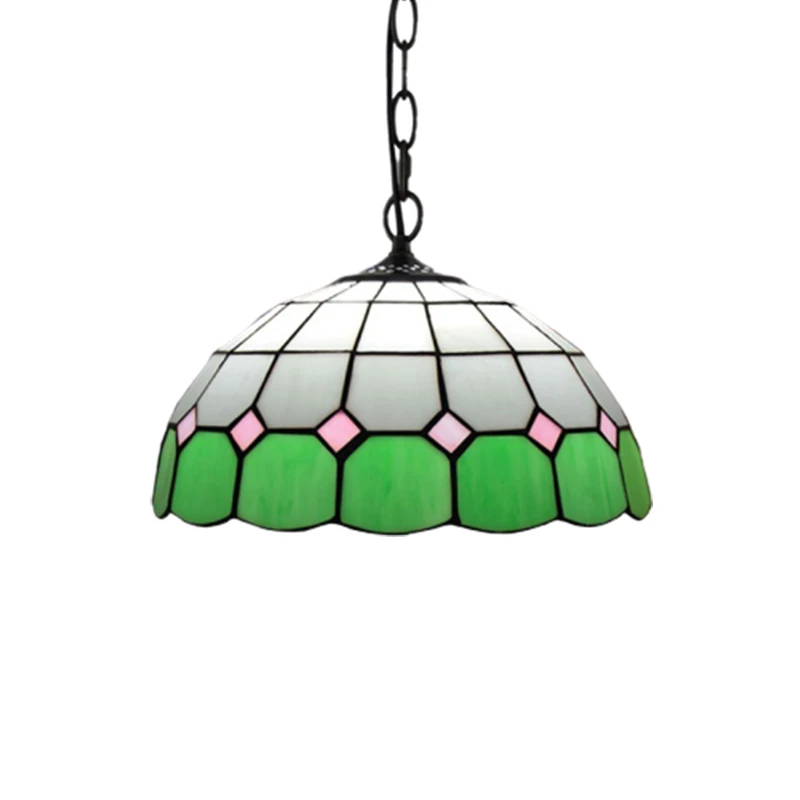 Tiffany Blue Green White Glass Shade 