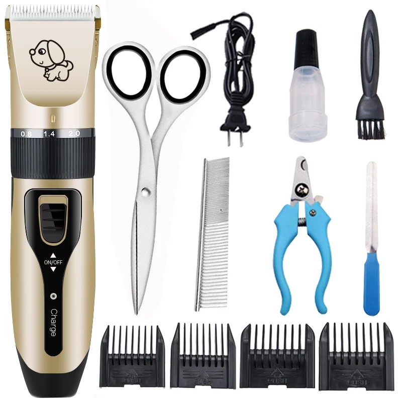 Cena Elektryczny trymer do sierści dla zwierząt akumulator niski poziom hałasu kot maszynka do strzyżenia psa zestaw Remover Cutter Grooming akcesoria dla zwierząt strzyżenie