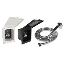 Exterior Shower Box Kit For Caravan RV Boat Motorhome Durable Outdoor RV Modification Accessories with Adjustable Water Valve