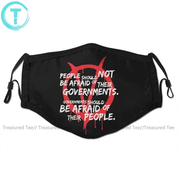

V For Vendetta Mouth Face Mask V For Vendetta Facial Mask Funny Kawai with 2 Filters for Adult
