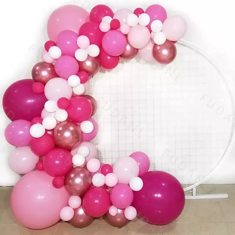 Arco de Globos Barbie (Rosa, Fucsia, Rojo)