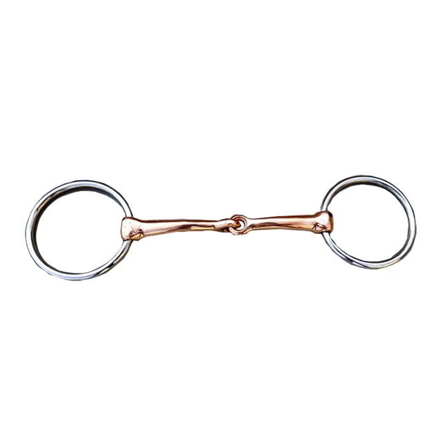 Horse Bit Stainless Steel Ring Snaffle Bits Copper Mouth Product 12.5cm Iron Nickel Plated Bits 4