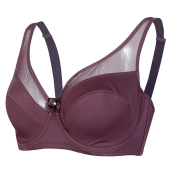 

Plus Size Bra Ultra-thin Full Cup Bras Translucent Underwear Seamless Adjusted-straps Female Sleep Intimates