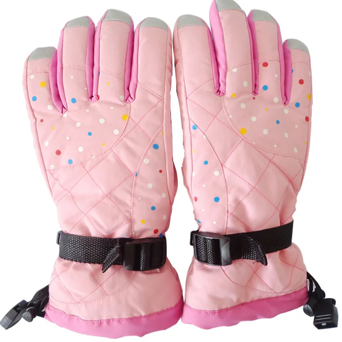 SPORTSHUB 1 пара тепловых женских зимних лыжных перчаток для сноуборда, снегохода, мотоцикла, велосипеда, уличных спортивных перчаток SAA0011 - Цвет: Розовый