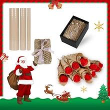 Papier d'emballage pour cadeau de noël, papier Kraft pour fleurs, tissu nid d'abeille, pour fête d'anniversaire, mariage, pour la maison