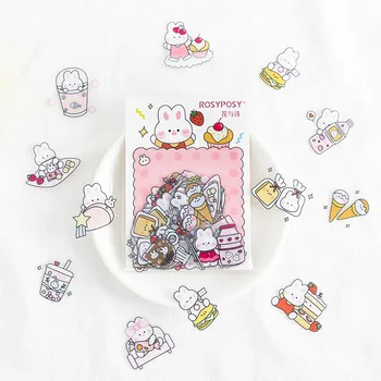 

40PCS/LOT Happy Days Kawaii Cartoon PVC Stickers Pack DIY Scrapbooking Decoration Supplies