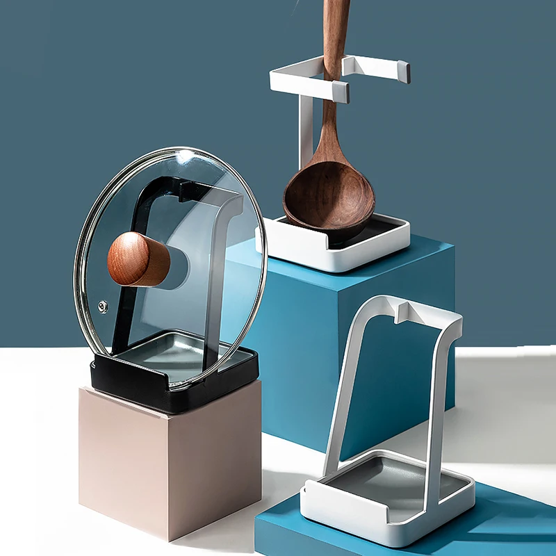

Cookware Lid holder Pot Lid Shelf Spoon Holder Kitchen Utensils Cooking Gadget Storage Kitchen Multi-function Stand Storage Rack