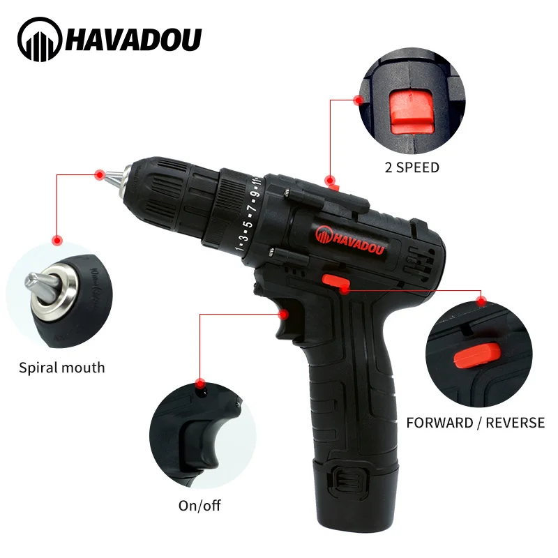 48V Cordless Drill Electric Drill Rechargeable