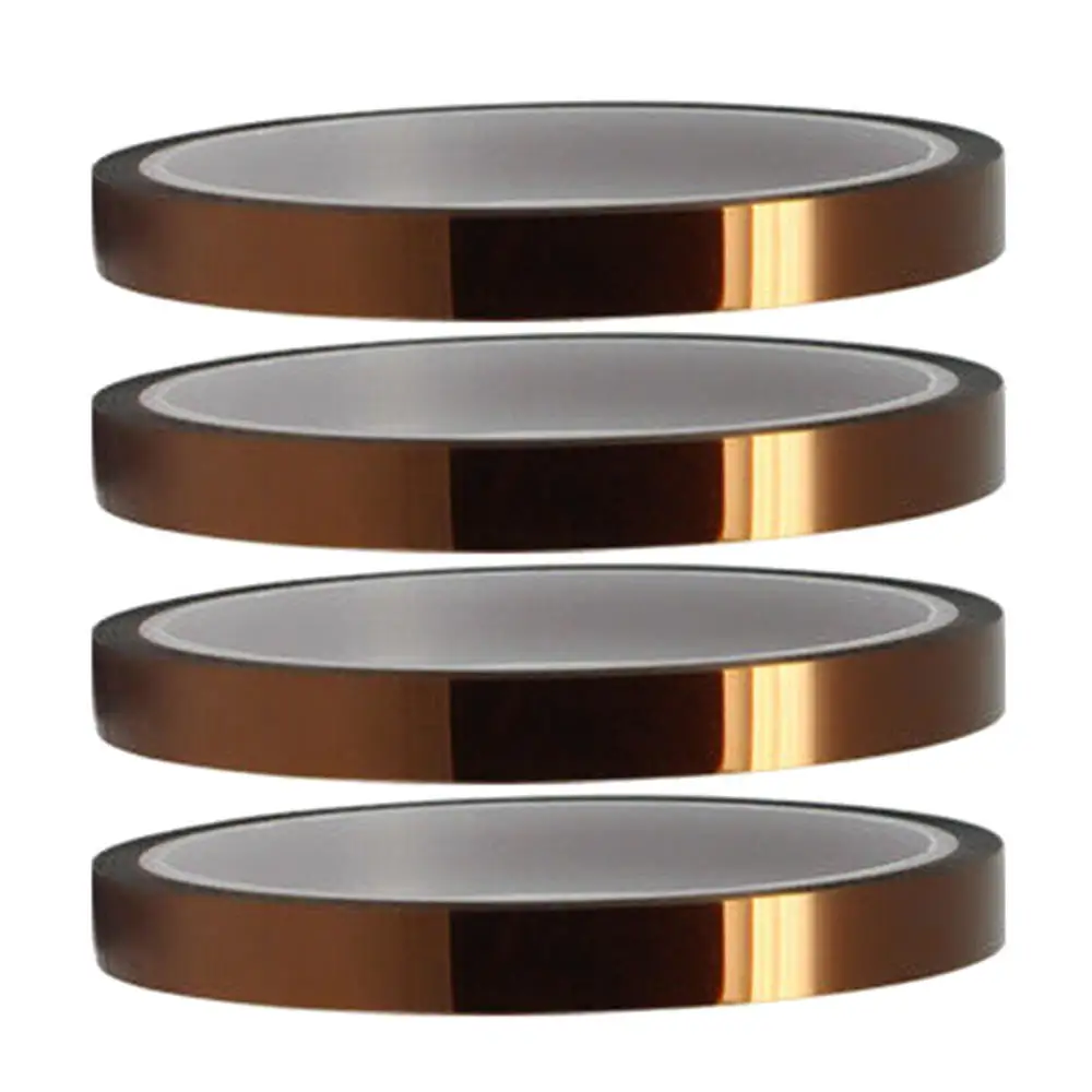 

4pcs/set Tape High Temperature Heat Resistant Polyimide 4pcs 0.06mm * 10mm * 33m