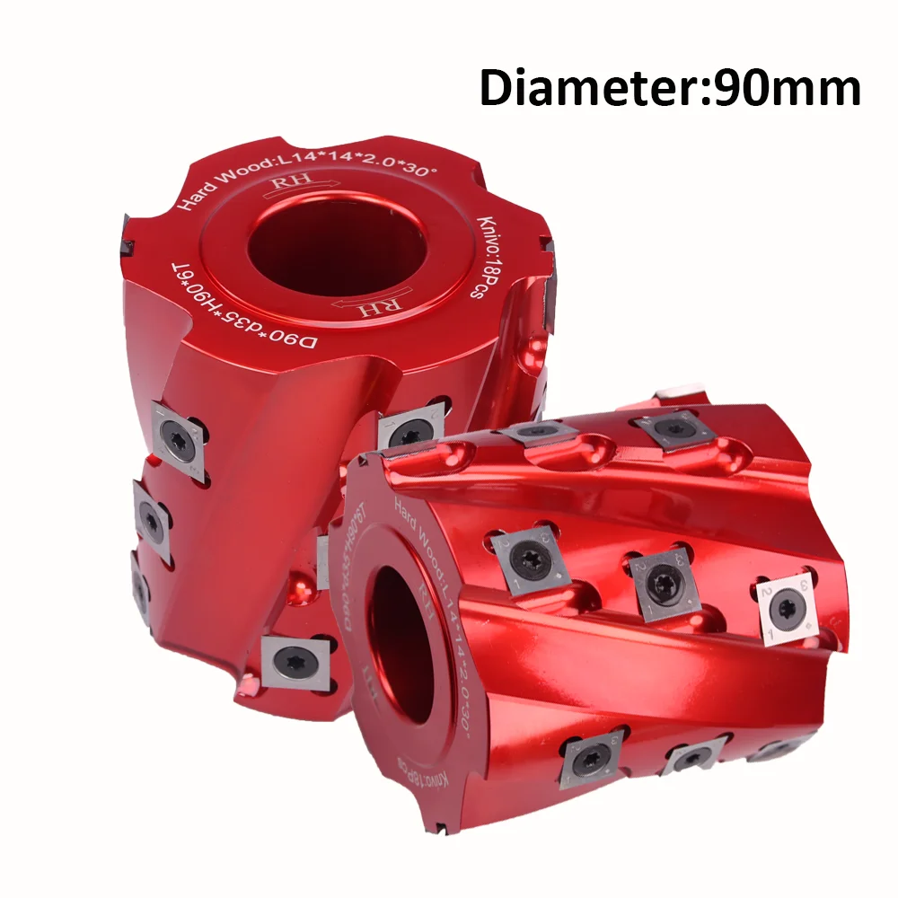 90mm Spiral Cutterhead Planing And Jointing Cutter Head With Helical